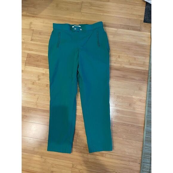 Zac & Rachel Pants - Zac & Rachel Women's Green Dress Pants Size 12 Stretchy Fabric Two Front Pockets